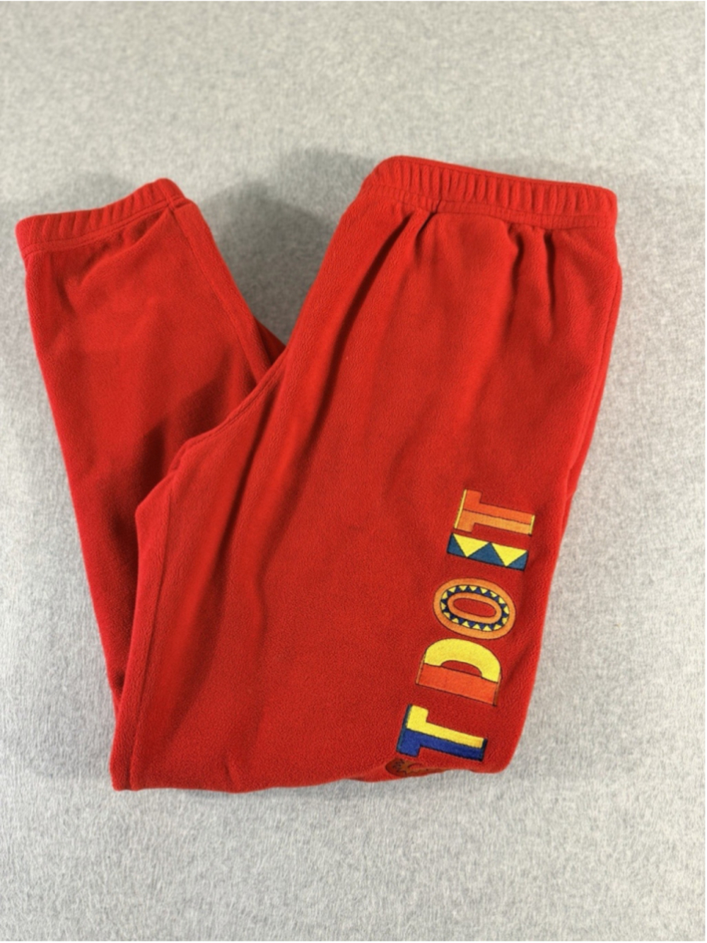Nike Sweatpants Mens Large Red Fleece Just Do It Jogger Pants CW1676-673